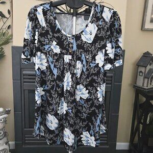 NWT Popyoung sz XL floral print tunic